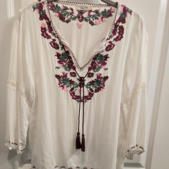 Tasha Polizzi Embroidered Blouse - Picture 1 of 9